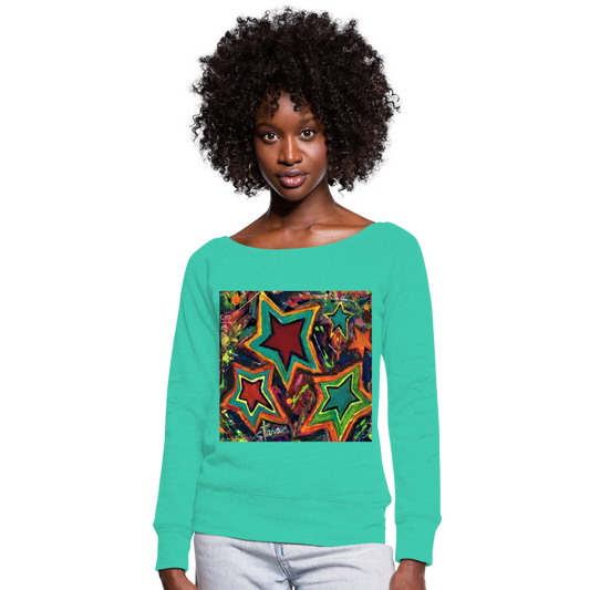 Women's Wideneck Sweatshirt - teal