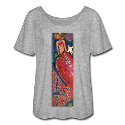 Women’s Flowy T-Shirt - heather gray