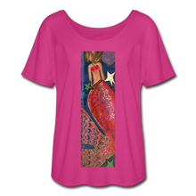 Load image into Gallery viewer, Women’s Flowy T-Shirt - dark pink
