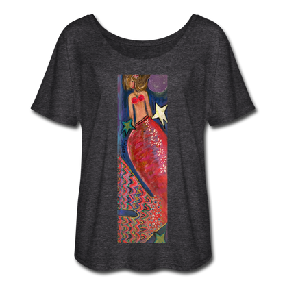 Women’s Flowy T-Shirt - charcoal gray