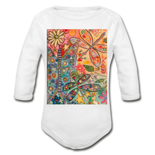 Load image into Gallery viewer, Organic Long Sleeve Baby Bodysuit - white
