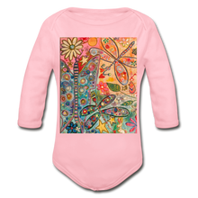 Load image into Gallery viewer, Organic Long Sleeve Baby Bodysuit - light pink

