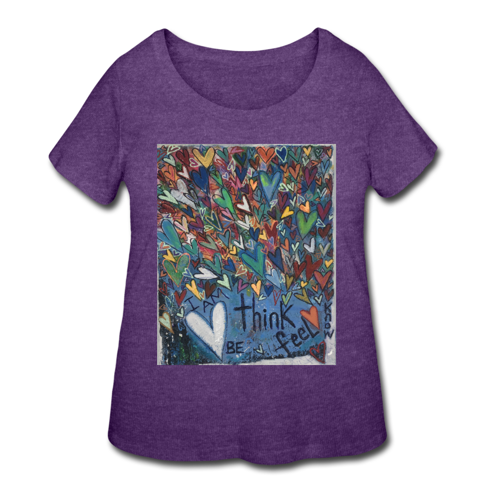 Women’s Curvy T-Shirt - heather purple