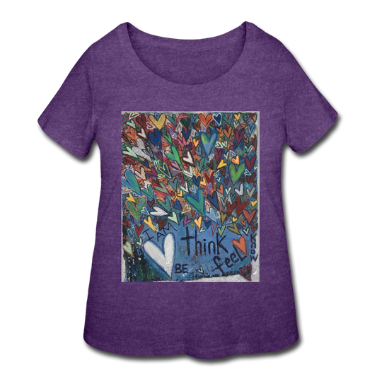 Women’s Curvy T-Shirt - heather purple