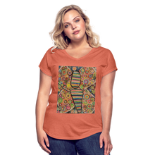 Load image into Gallery viewer, Women&#39;s Tri-Blend V-Neck T-Shirt - heather bronze
