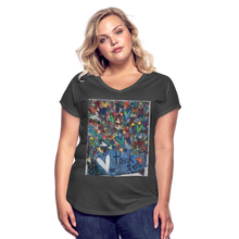 Load image into Gallery viewer, Women&#39;s Tri-Blend V-Neck T-Shirt - deep heather
