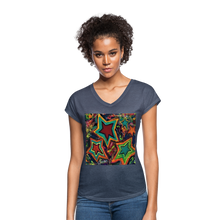 Load image into Gallery viewer, Women&#39;s Tri-Blend V-Neck T-Shirt - navy heather
