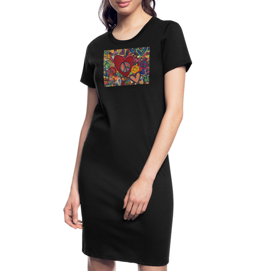 Women's T-Shirt Dress - black