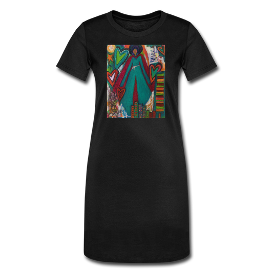 Women's T-Shirt Dress - black