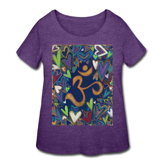 Women’s Curvy T-Shirt - heather purple