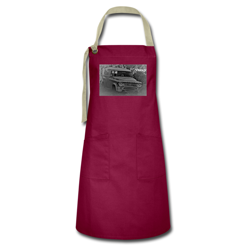 Artisan Apron - burgundy/khaki