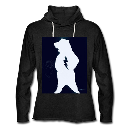 Unisex Lightweight Terry Hoodie - charcoal grey