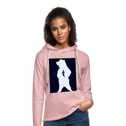 Unisex Lightweight Terry Hoodie - cream heather pink