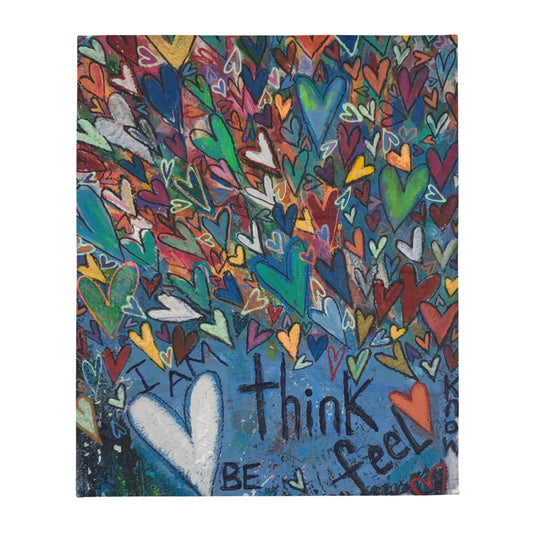 Throw Blanket "Think Be Feel"