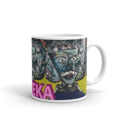 White glossy mug "EINSTEIN EUREKA E2"